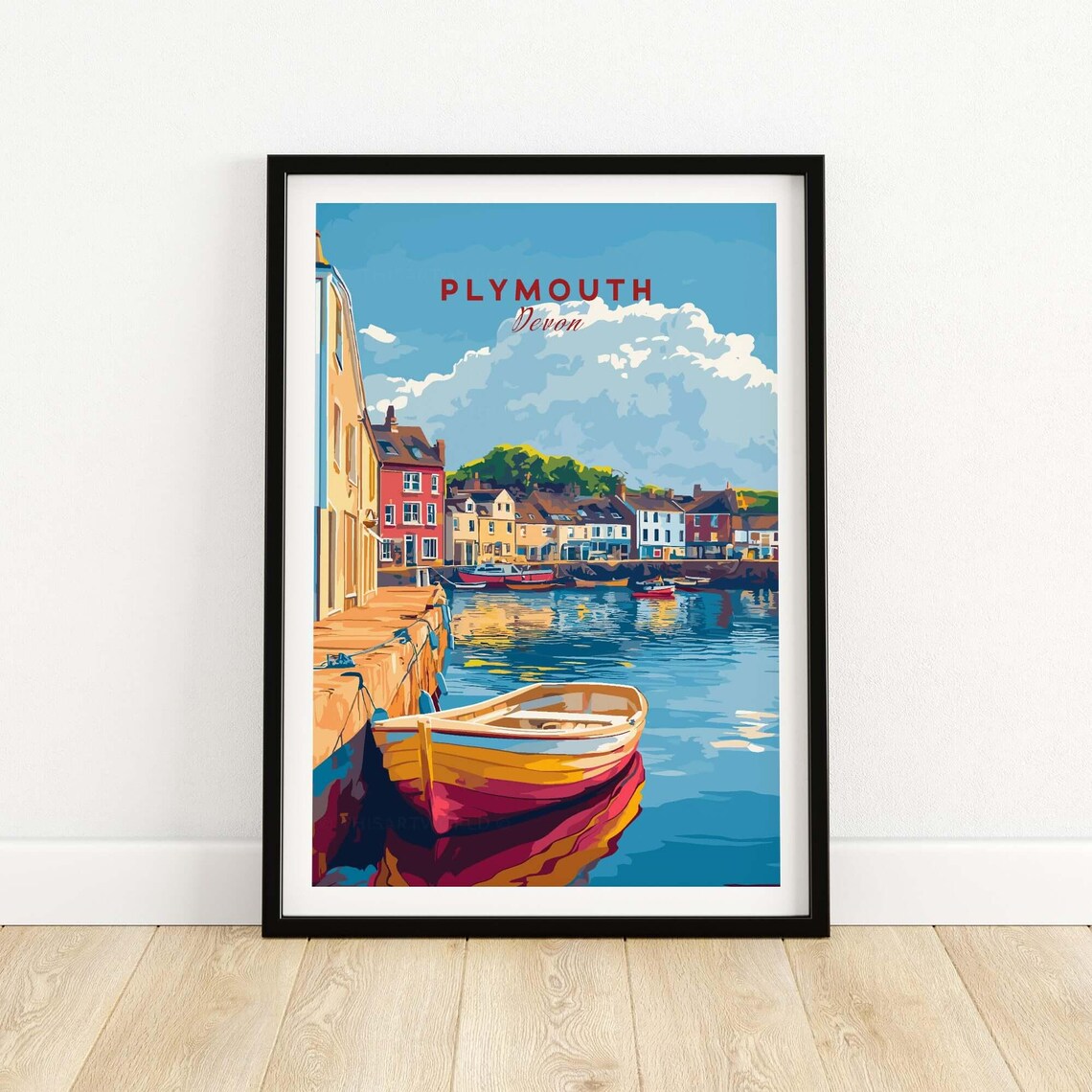 Plymouth Travel Poster, Devon Housewarming Gift