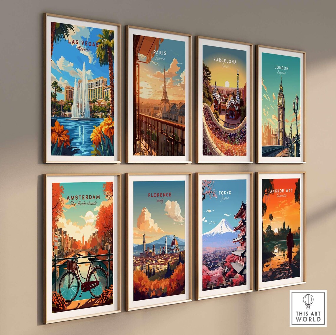 Las Vegas Travel Print, Las Vegas Wall Art - Image 3