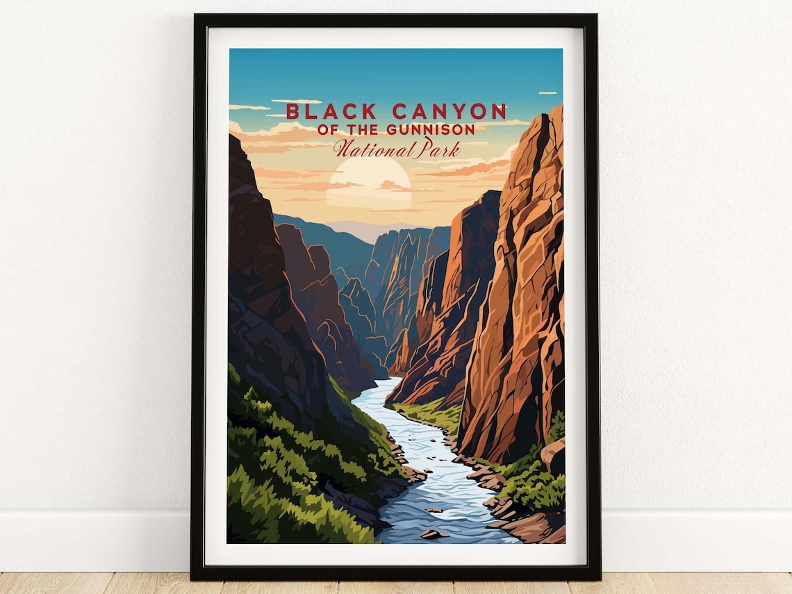 Black Canyon Of The Gunnison Travel Poster, Art Print