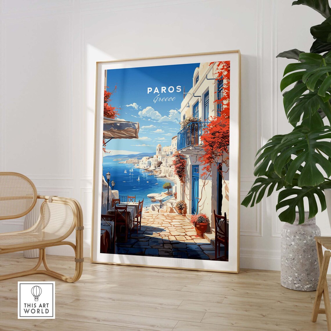 Paros Travel Poster, Greek Island Wall Art Print - Image 3