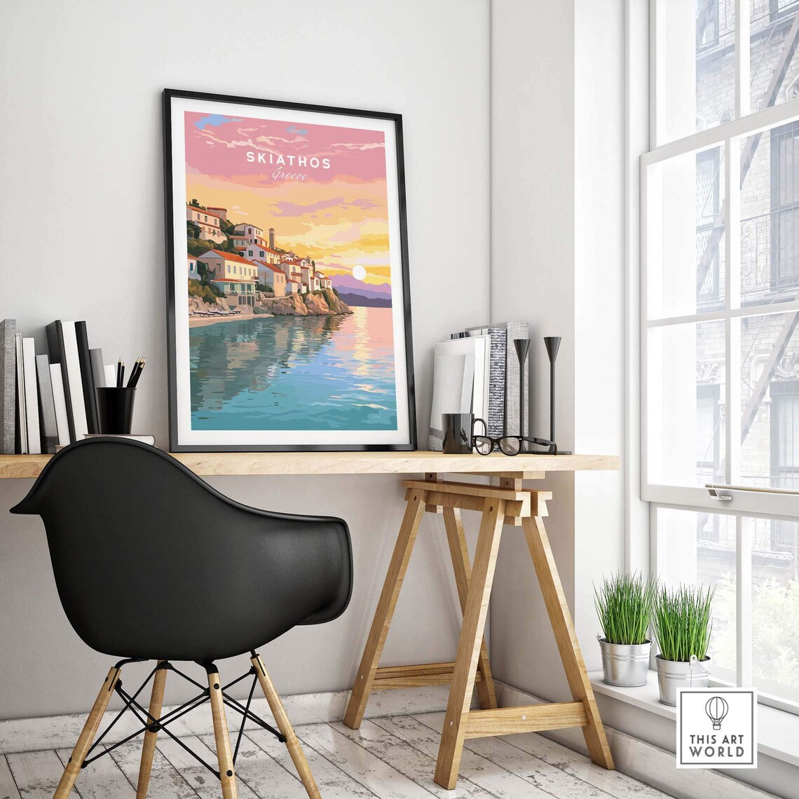 Skiathos Greece Travel Poster, Place and Journey Print - Image 4