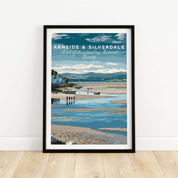 Arnside And Silverdale Aonb Wall Art Poster Gift House Decoration Cumbria Print Decor Housewarming Living Room