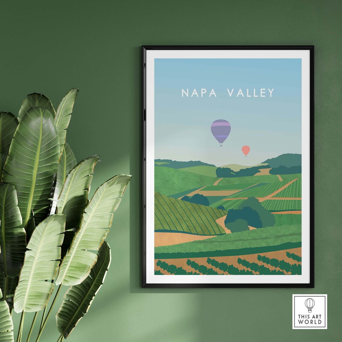 Napa Valley California Vineyard Travel Poster - Image 2