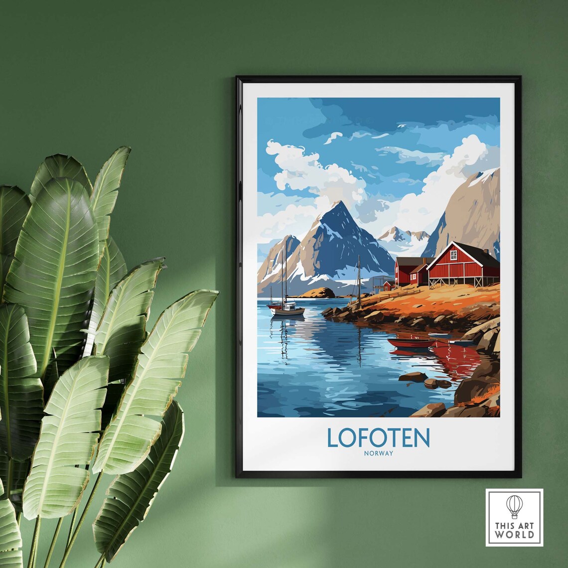 Lofoten Islands Travel Poster, Birthday Gift Art Print - Image 2