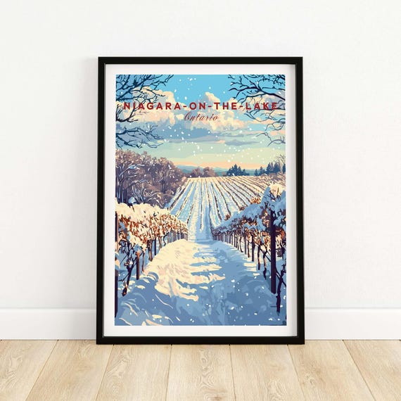Niagara On The Lake Winter Vineyard Scene, Travel Poster