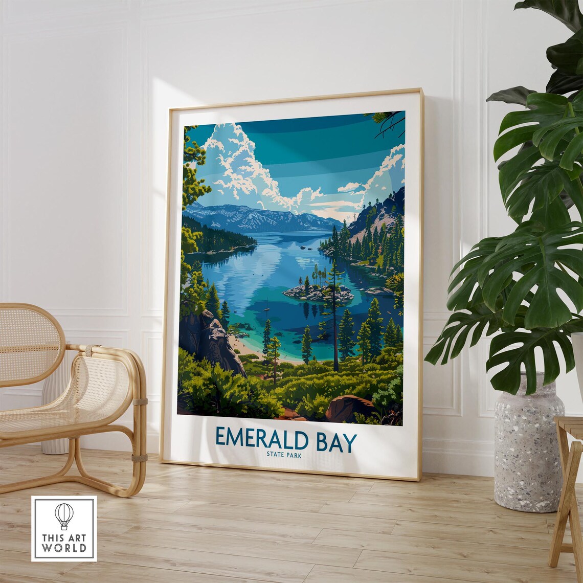 Emerald Bay Travel Print, California State Park Art - Image 2