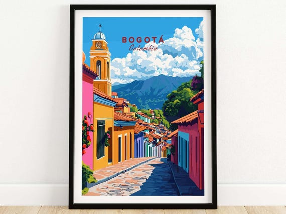 Bogota Wall Art Bogota Travel Print Wall Art Bogota Wall Hanging Home Decor Bogota Gift Art Lovers Colombia Wall Art Print