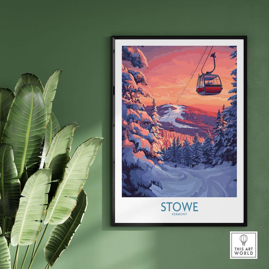 Stowe Vermont - Vintage Ski Poster - Image 2
