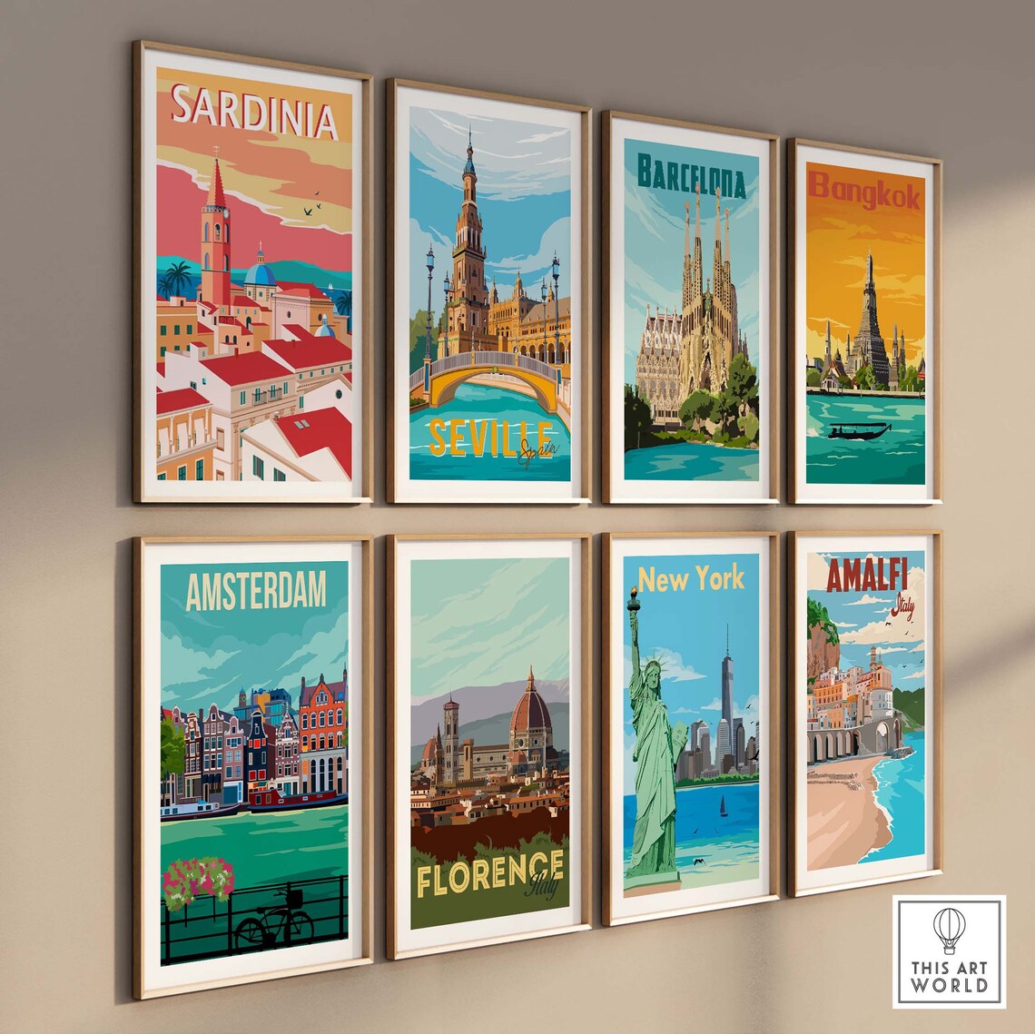 Sardinia Italy Travel Poster, Wall Art Print - Image 3