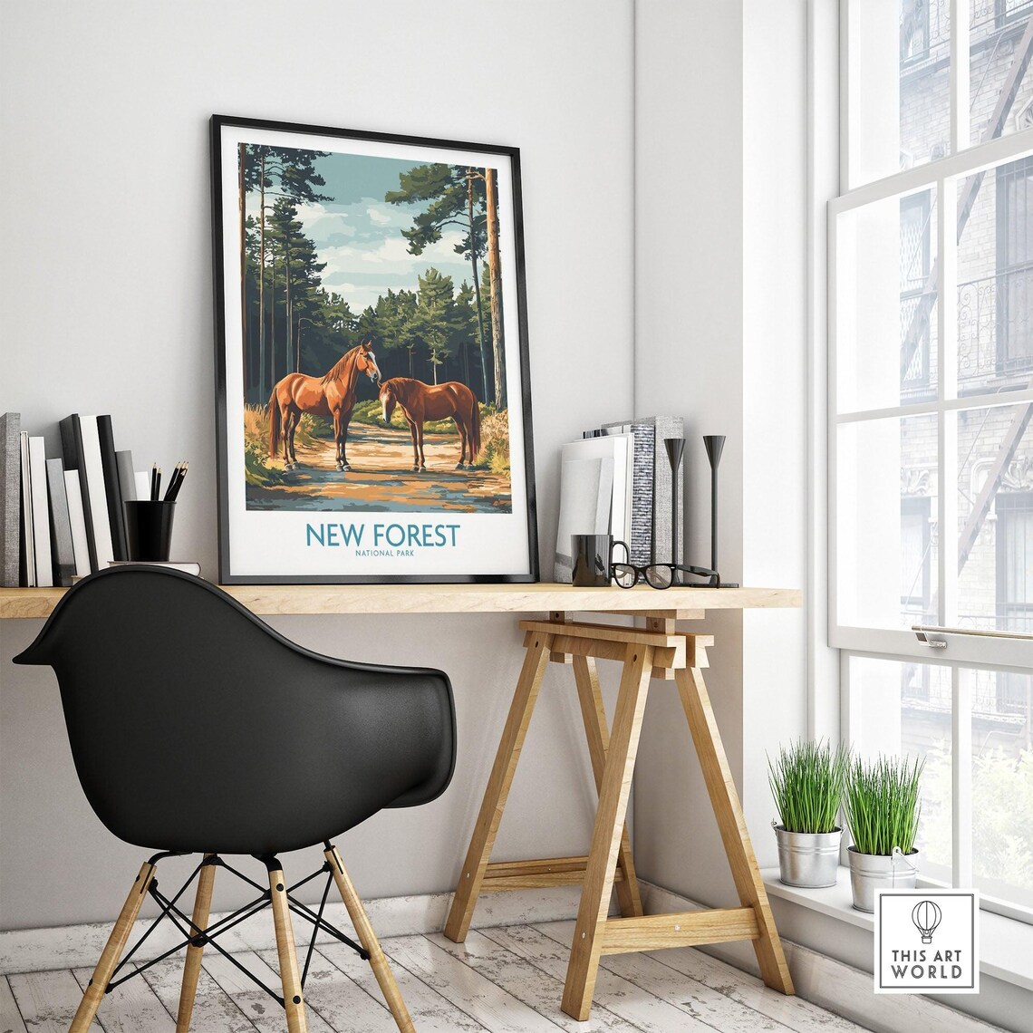 New Forest National Park - Vintage Travel Poster - Image 4