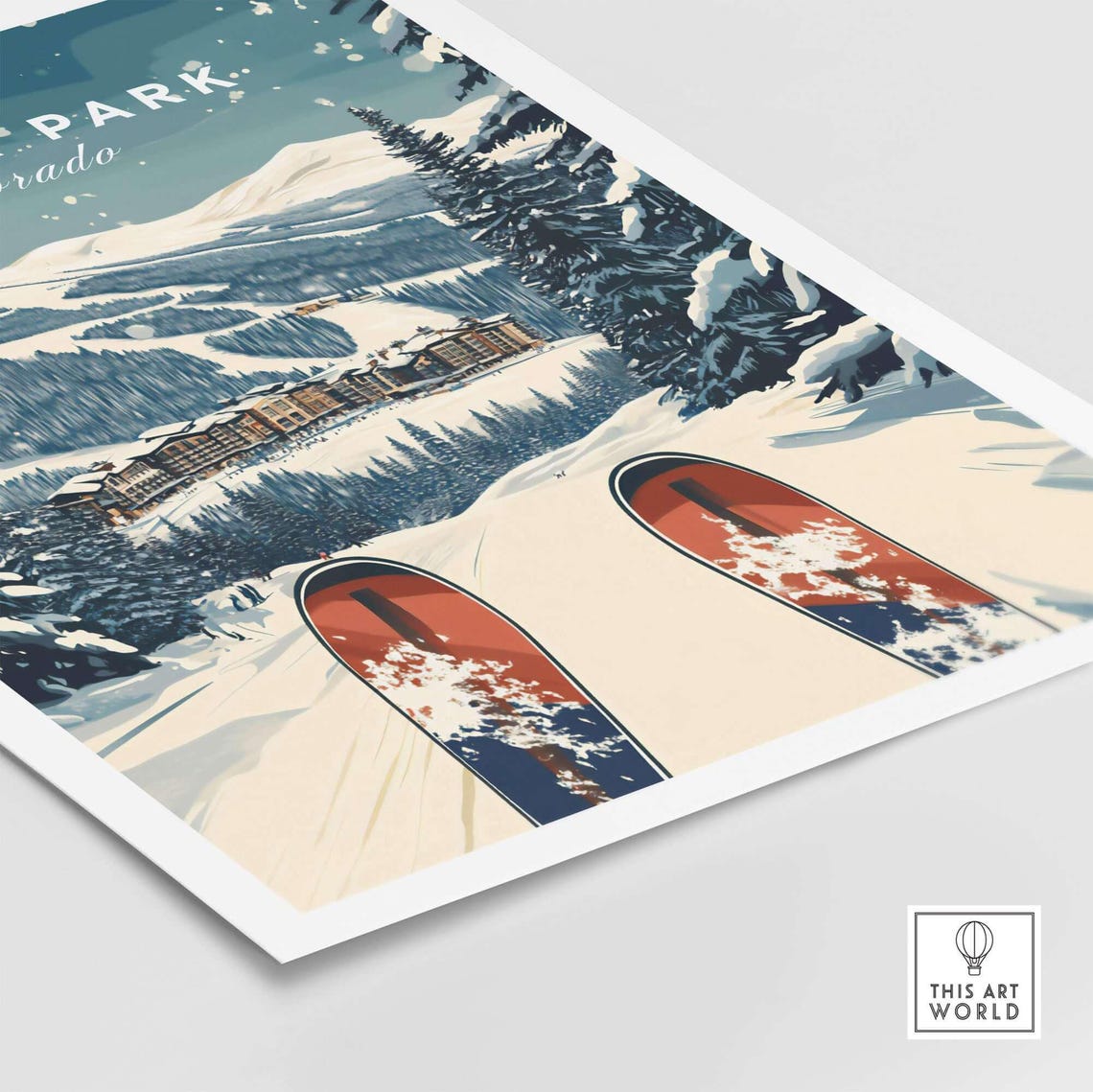 Winter Park Colorado Ski Lodge Art Print - Image 5