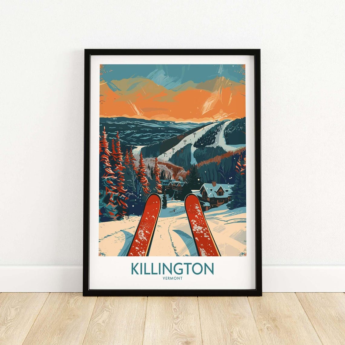 Killington Ski Resort, Vermont Winter Sports Art Print - Image 5