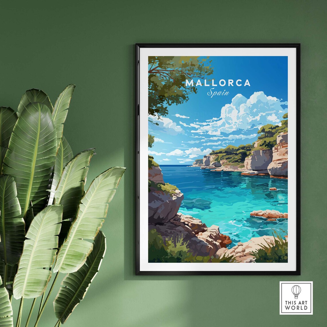 Mallorca Travel Poster Art Print for Her or Him - Image 2