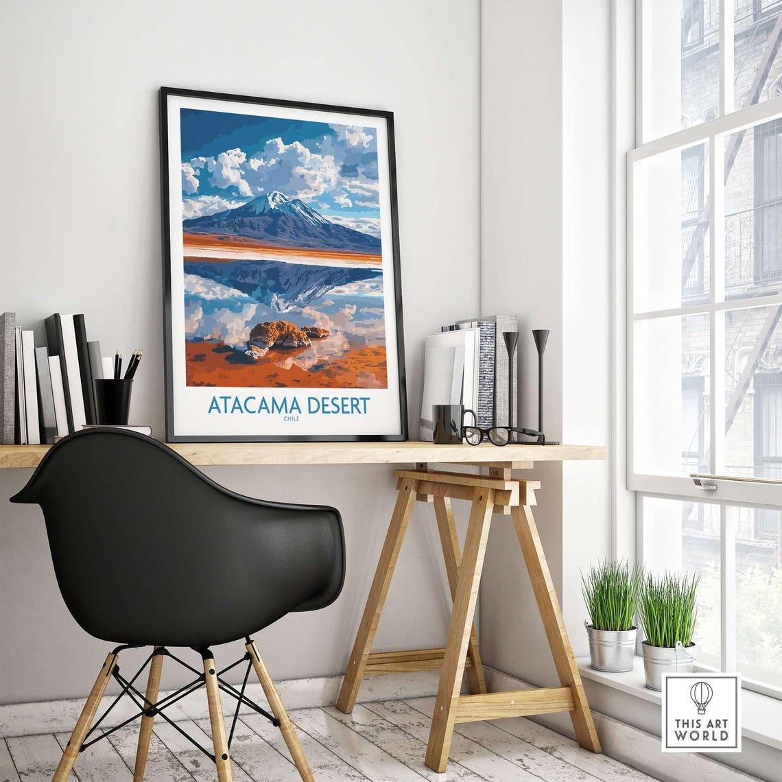 Atacama Desert Art Print, Chile Landscape - Image 4