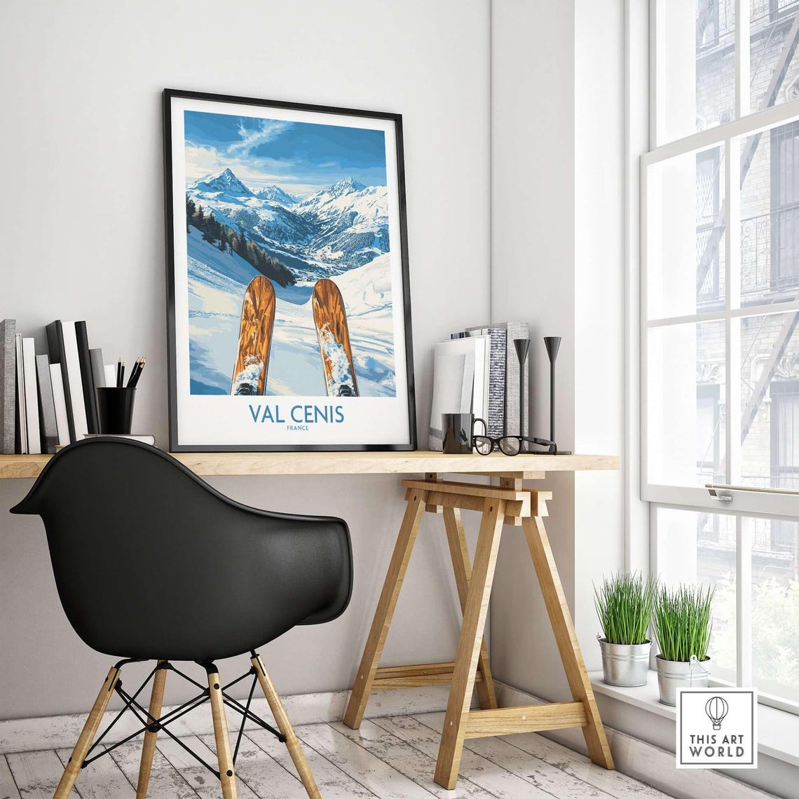 Val Cenis France Ski Poster - Image 4
