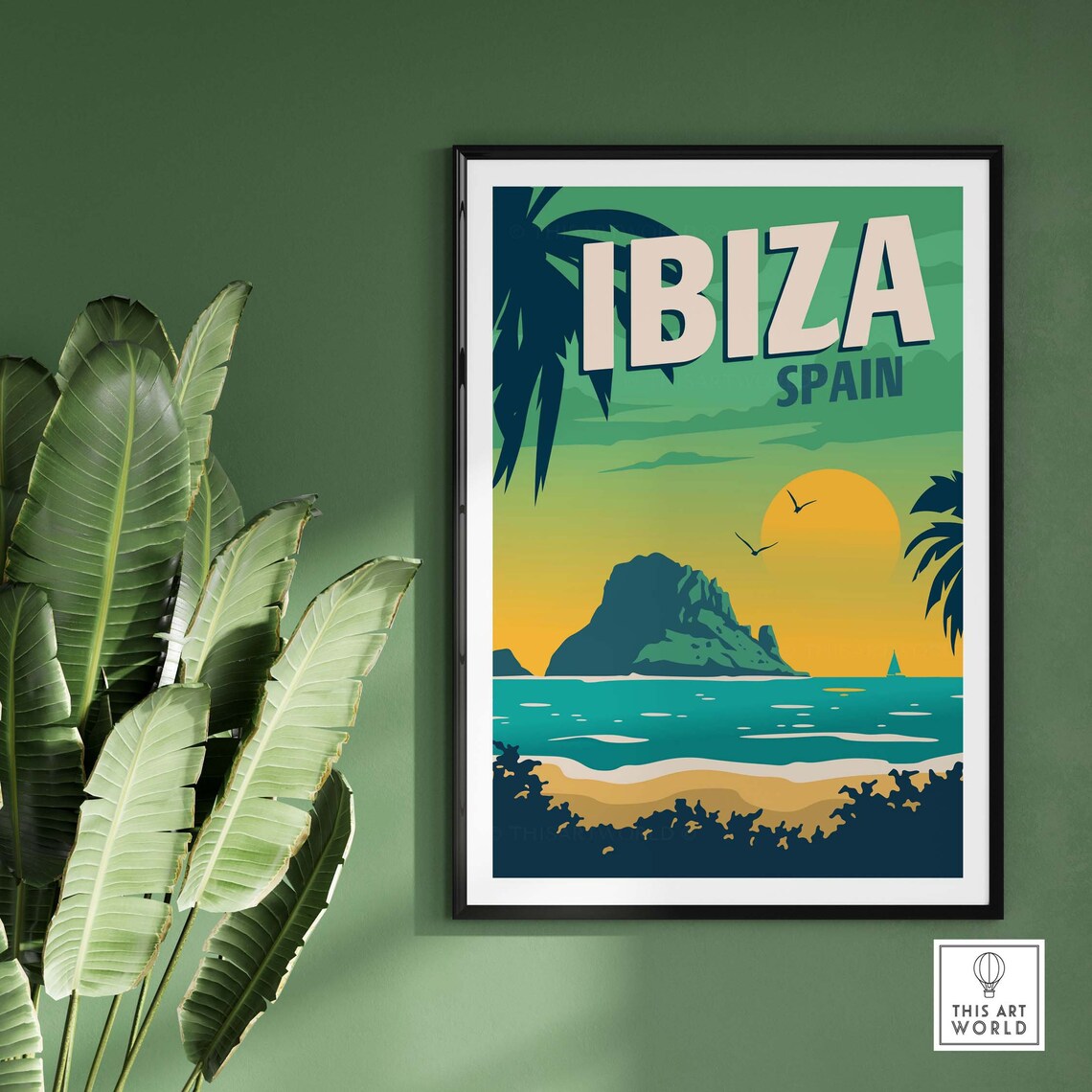 Ibiza Retro Travel Poster, Spain Travel Poster - Image 3