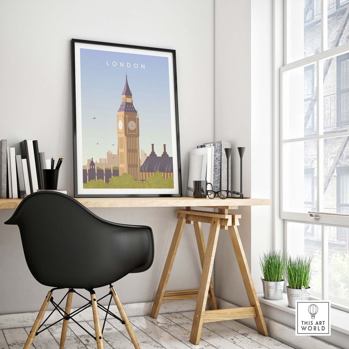 London England Gift Idea Wall Art Print - Image 4