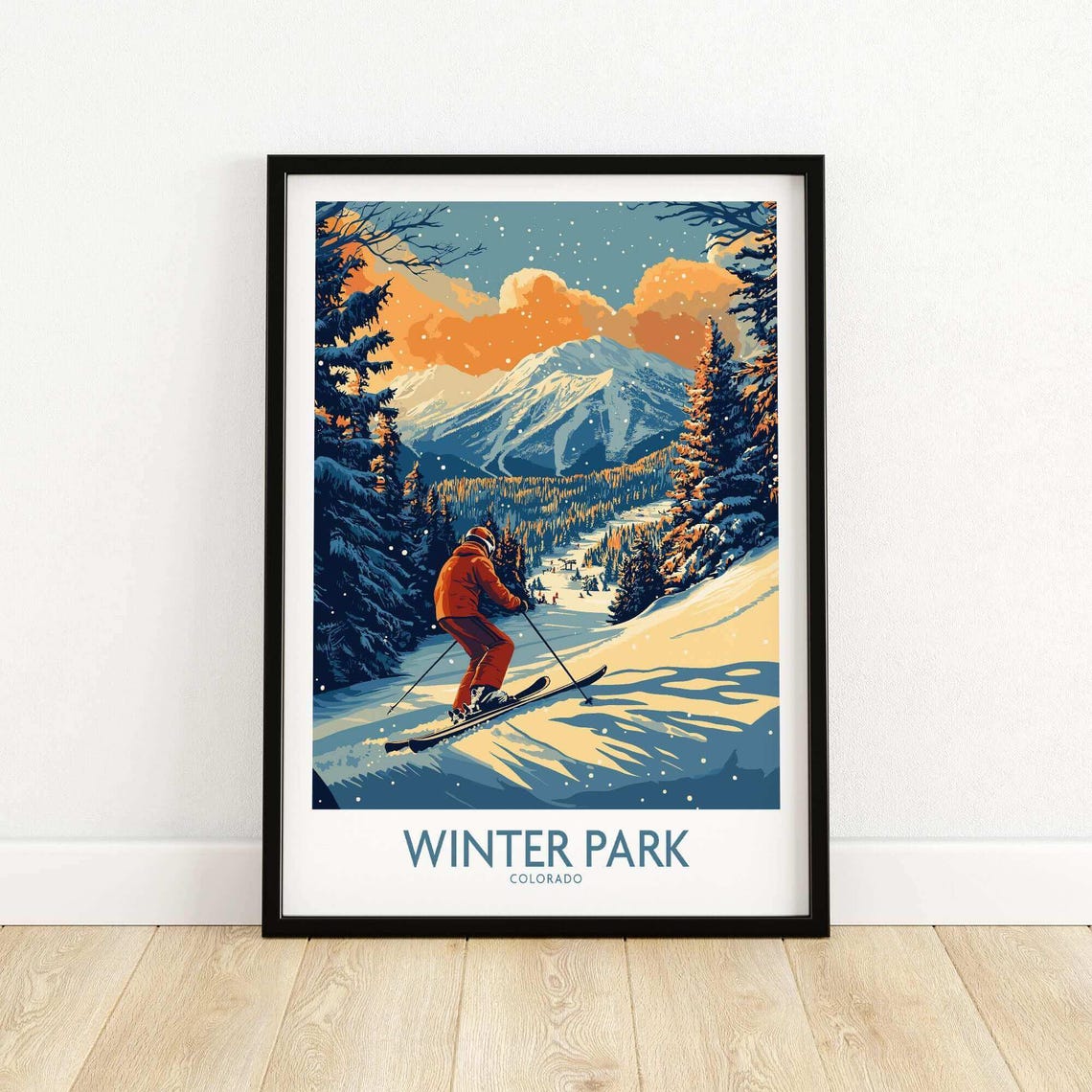 Winter Park Poster, Colorado Ski Lodge Decor - Image 5