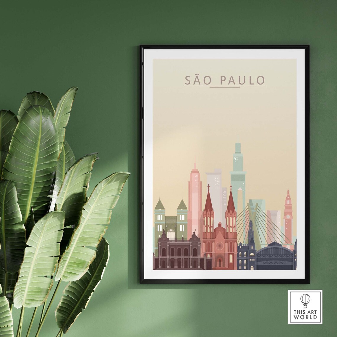 Sao Paulo Poster City Skyline Travel Poster - Image 2