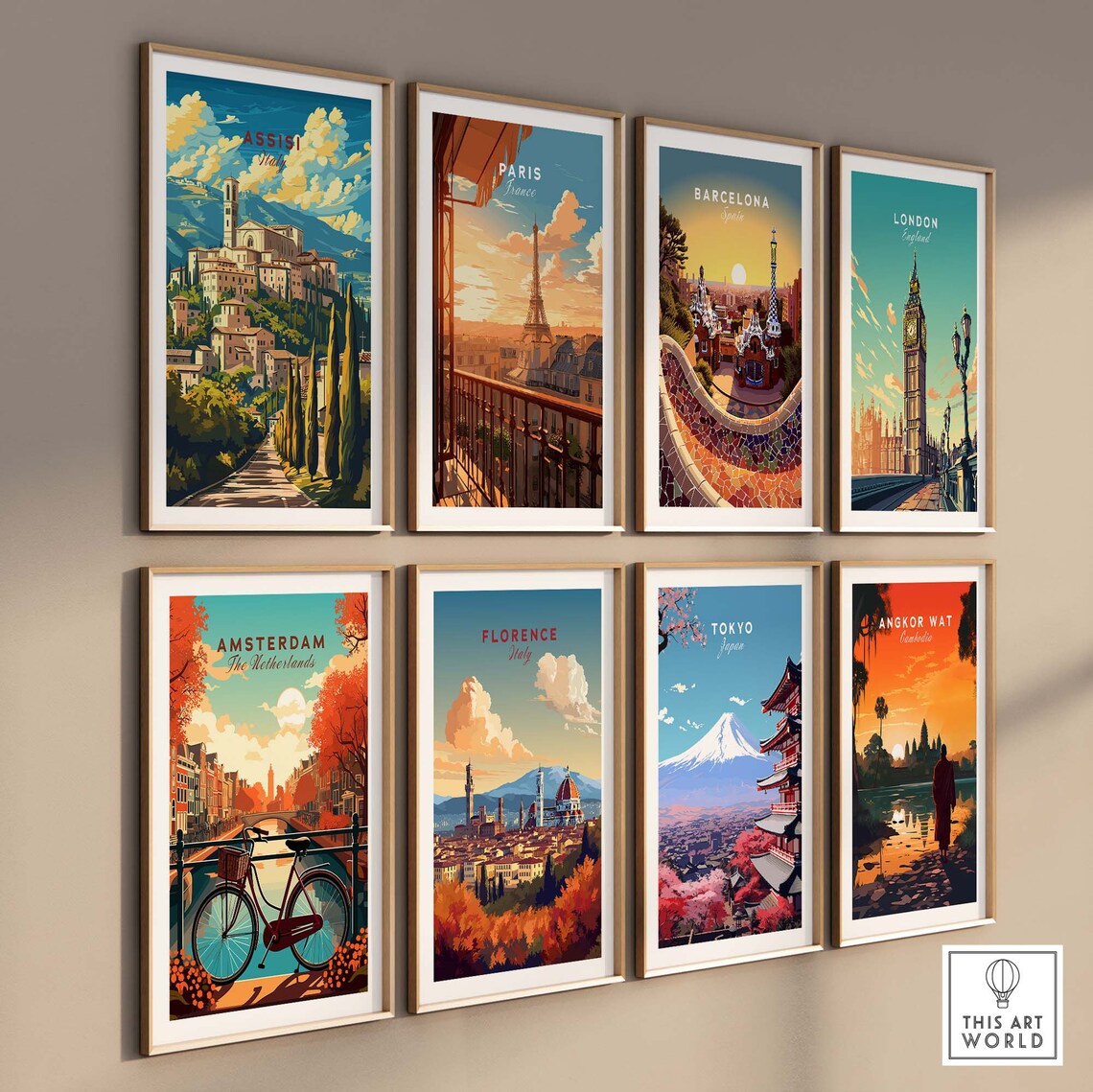 Assisi Italy Travel Poster, Home Decor Art Print - Image 3