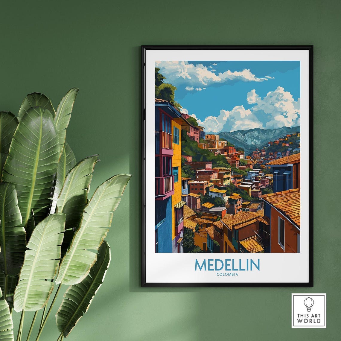 Medellin Wall Art Print Colombia Medellin Travel Print Colombia Wall Hanging Home Decor Medellin Art Lover Gift Medellin Birthday Present - Image 2