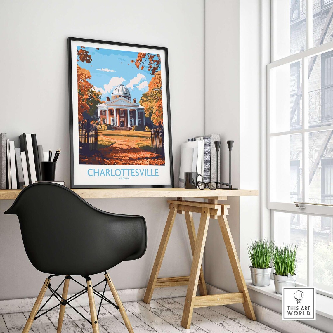 UVA Rotunda - Charlottesville Landmark Poster - Image 4