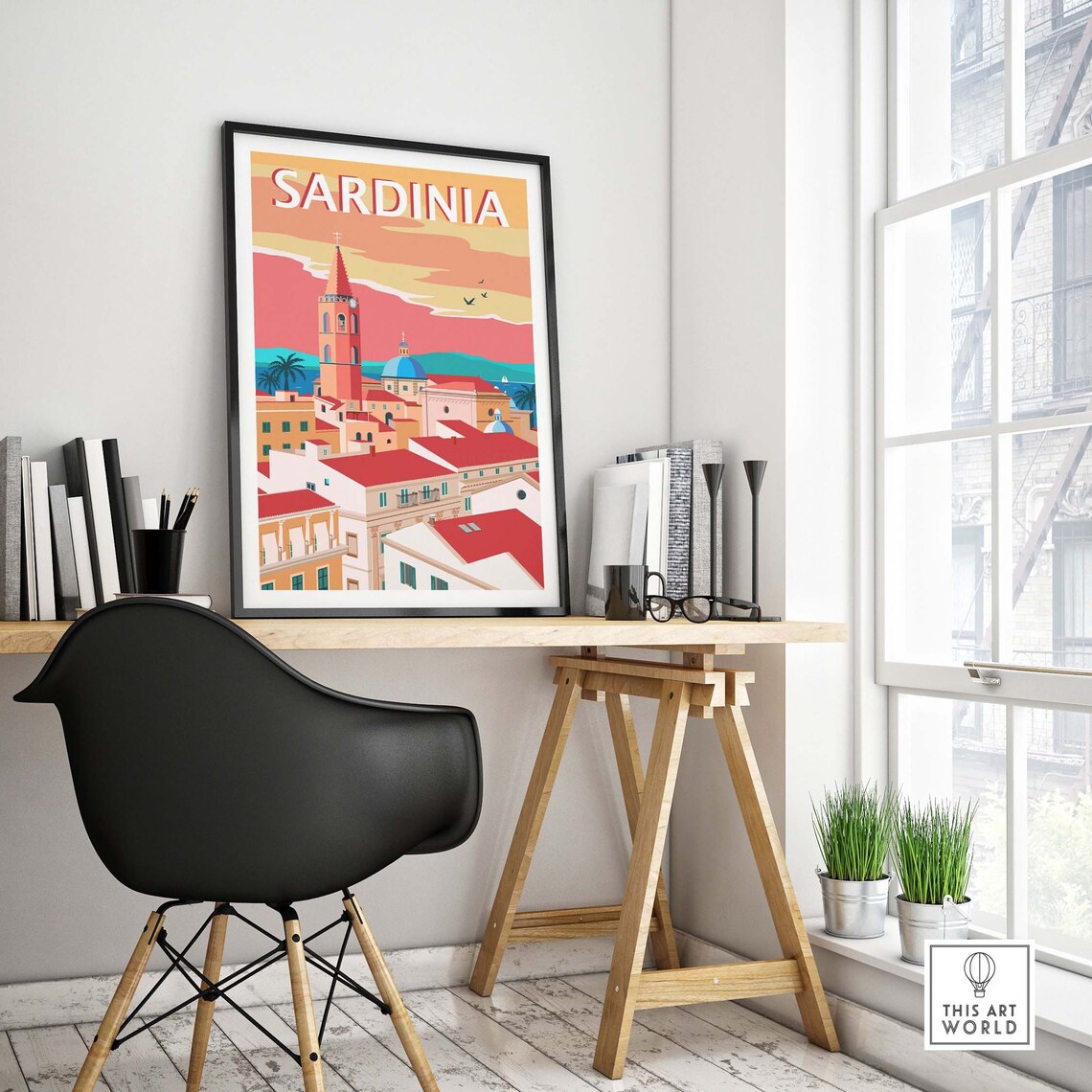 Sardinia Italy Travel Poster, Wall Art Print - Image 4
