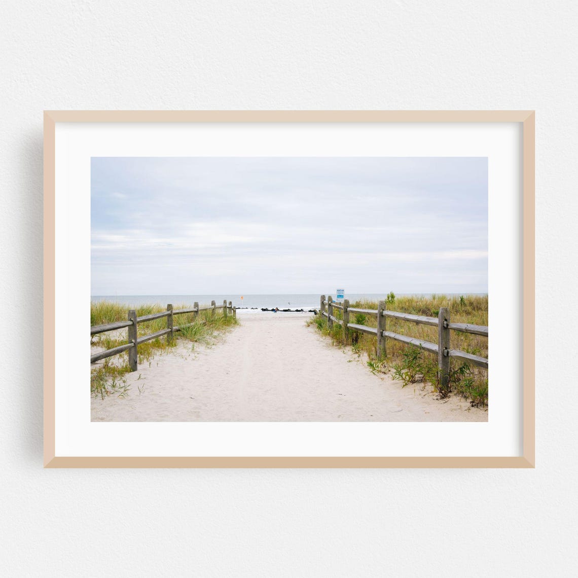 Ocean City New Jersey Beach Dune Path Minimal Coastal Poster