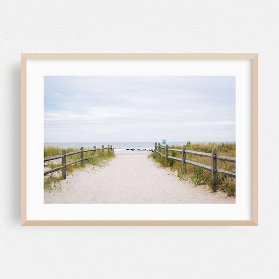 Ocean City New Jersey Beach Dune Path Minimal Coastal Poster