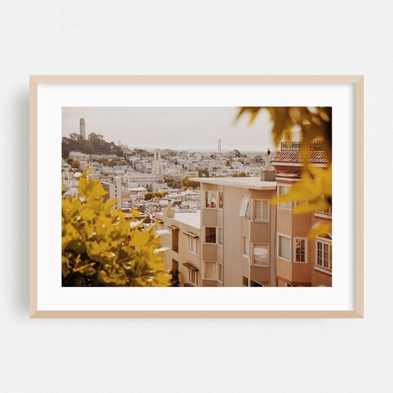San Francisco Autumn Cityscape With Coit Tower Urban View Poster