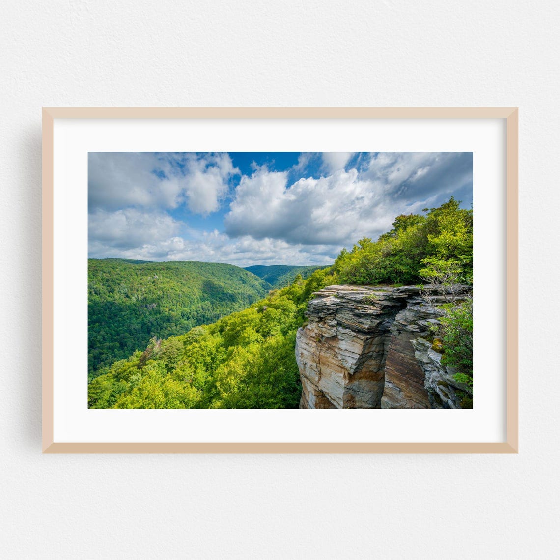 West Virginia Rocky Overlook Poster - Green Gorge Fine Art Landscape