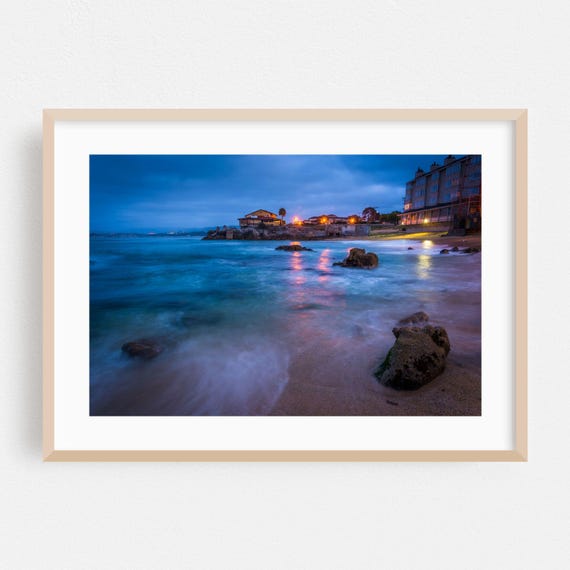 Monterey Print Wall Art Beach Framed Coast Home Decor Ocean Poster Night Sky Fine House Landscape Waves