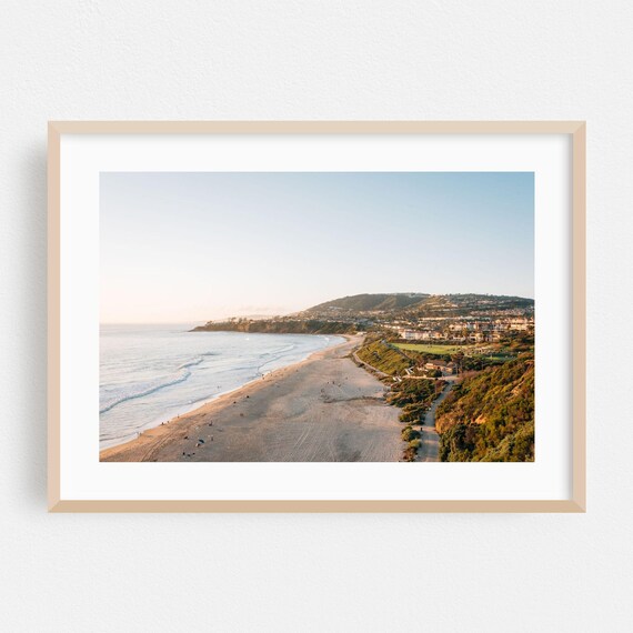 Dana Point California Beach Coastline Sunset Aerial Photography Poster