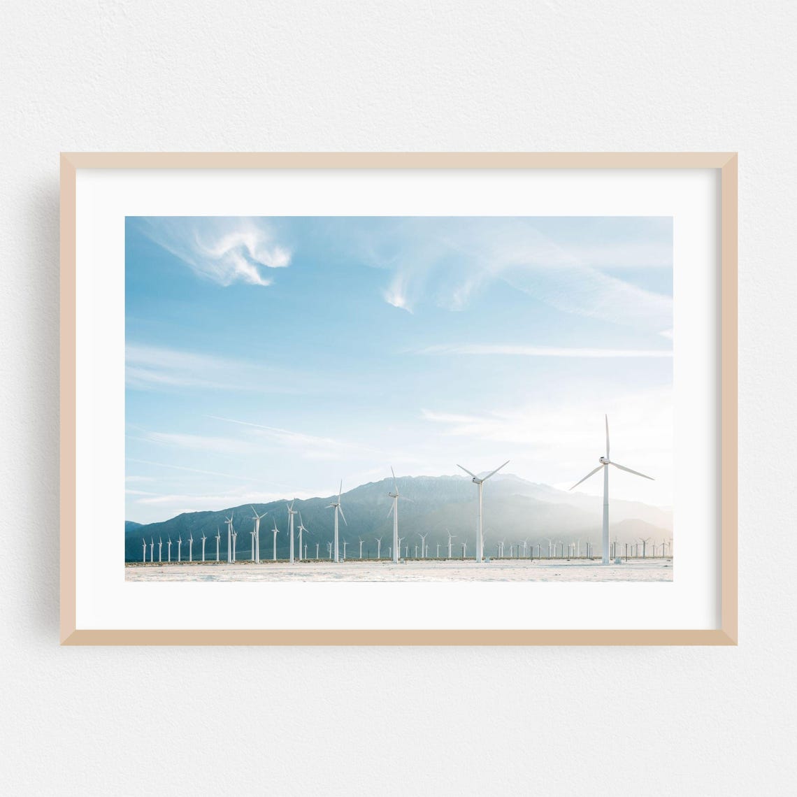 Palm Springs Wind Turbines Desert Wind Farm Minimalist Poster