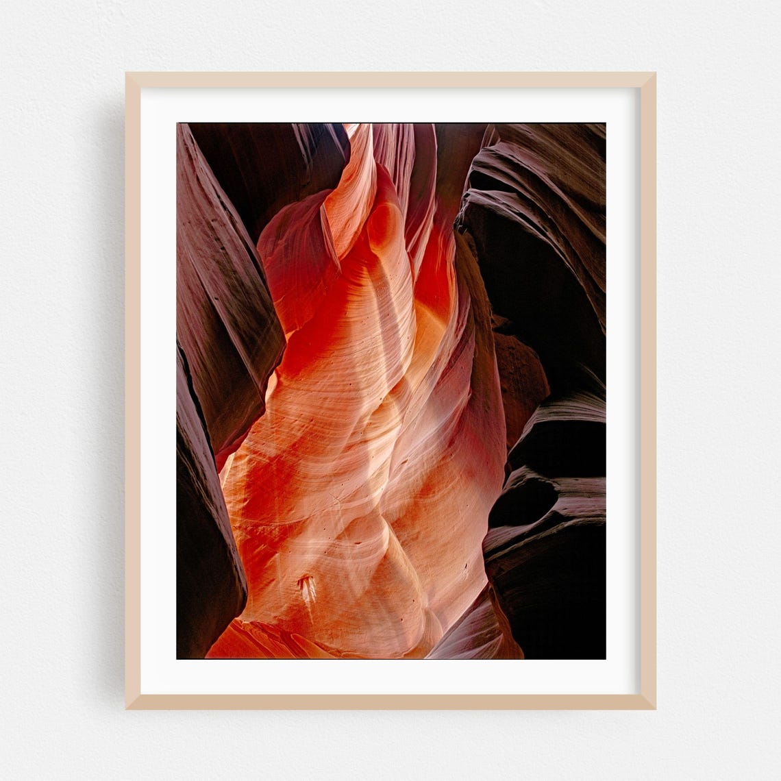 Antelope Canyon Slot Canyon Photography Poster With Red Rock Waves