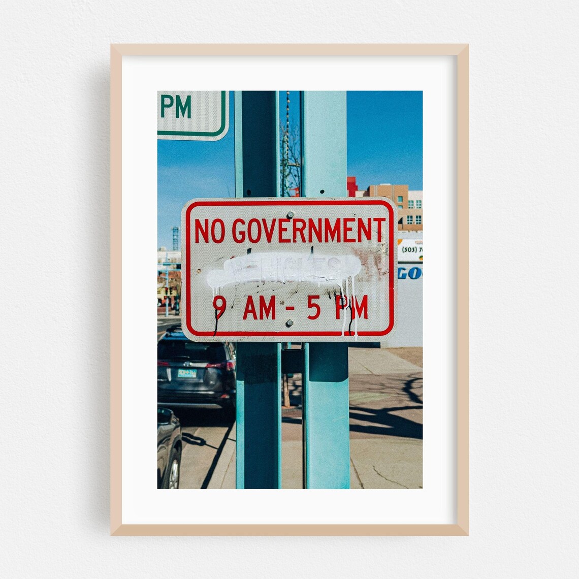 Albuquerque New Mexico Vandalized Street Sign Urban Photo Poster