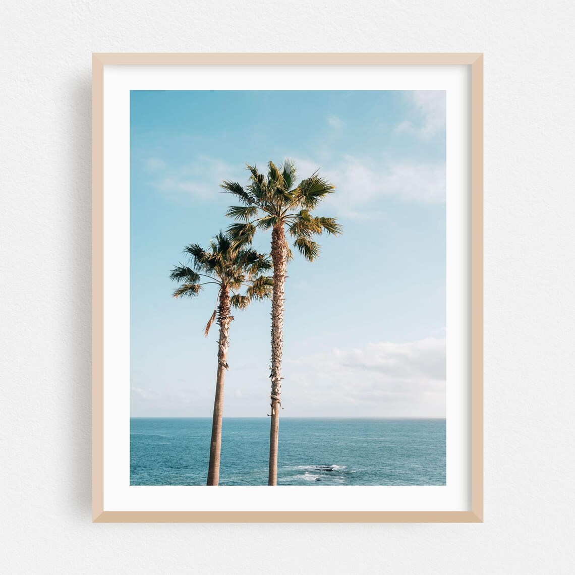 Laguna Beach Print Wall Art Palm Tree Framed Tropical Home Decor Ocean Poster Coast Fine Seascape