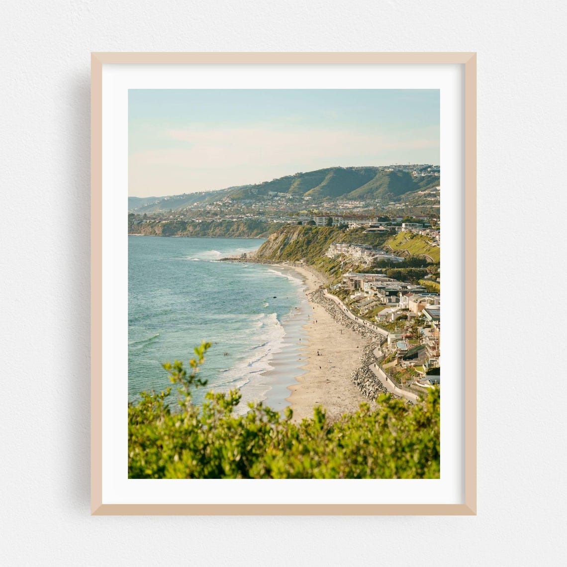 Dana Point California Coastal Aerial Beach Cliffs View Poster