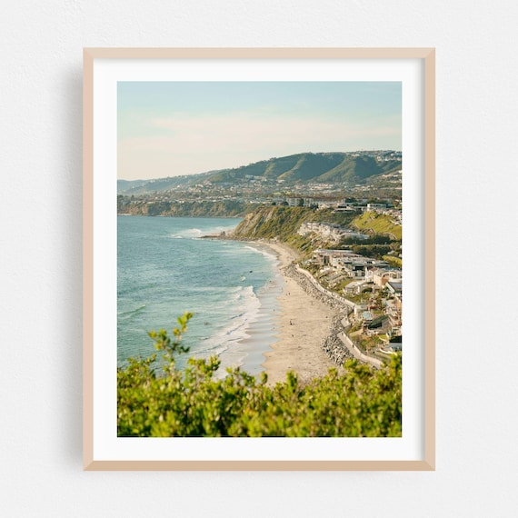 Dana Point California Coastal Aerial Beach Cliffs View Poster