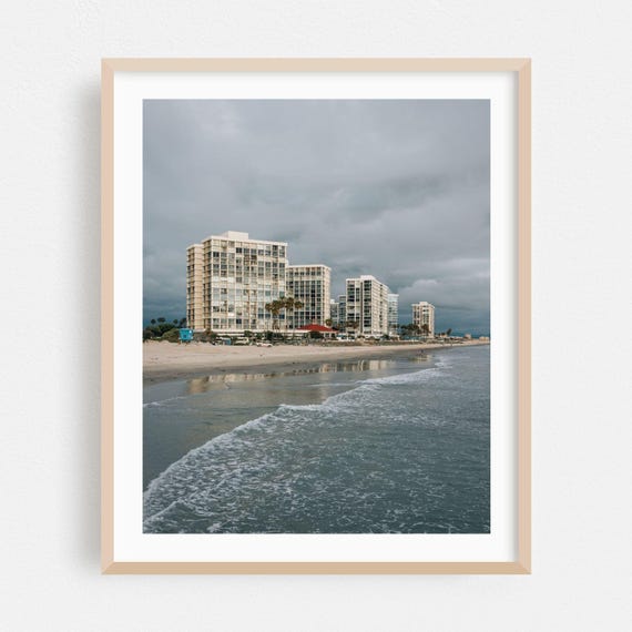 Coronado Print Wall Art Beach Framed Coastal Home Decor Ocean Poster Palm Tree Fine Seaside Architecture