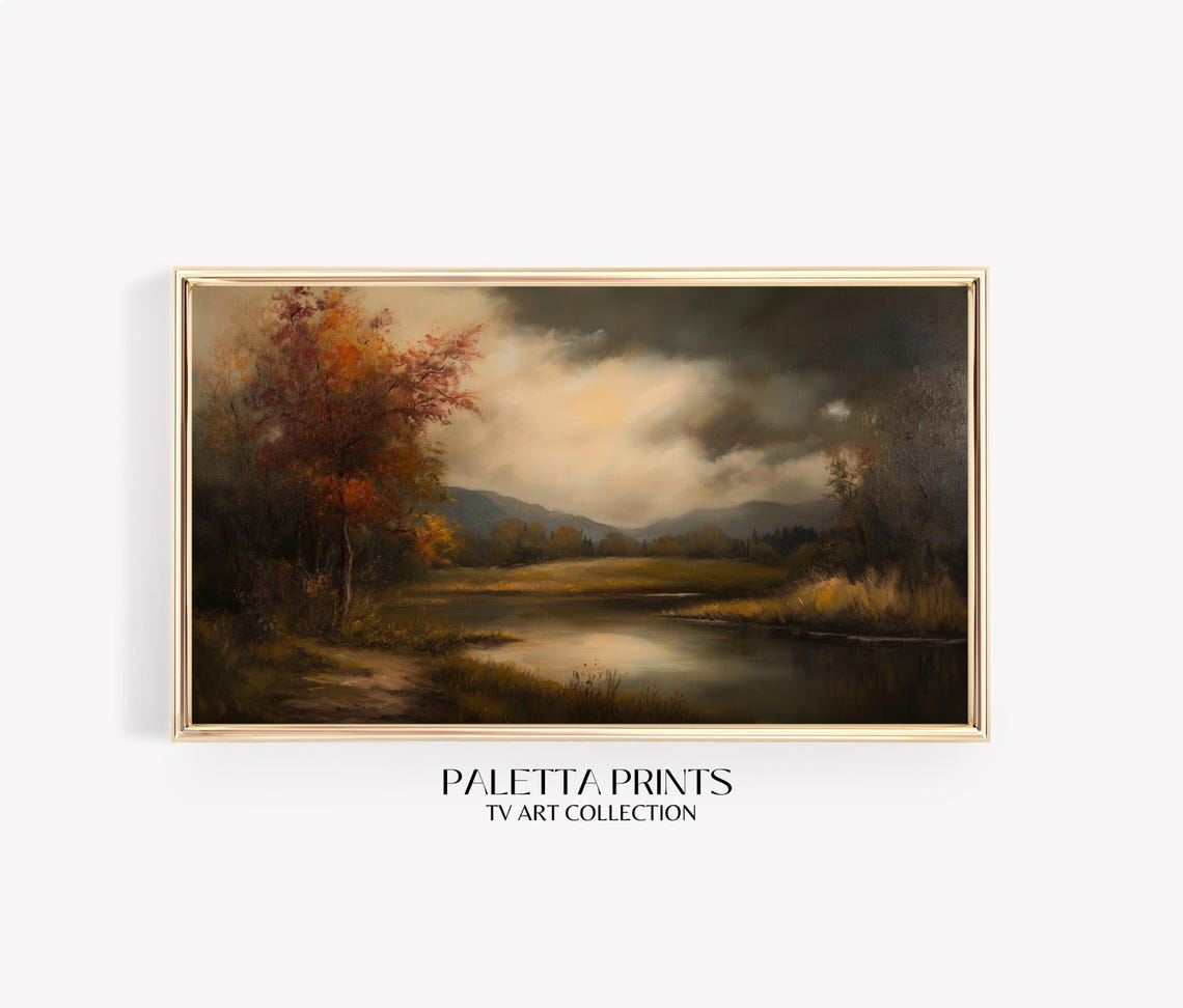 Frame Tv Moody Twilight Art Art For Frame Tvs Nature Tv Art Rustic Countryside Tv Art Fall Art Paletta Prints