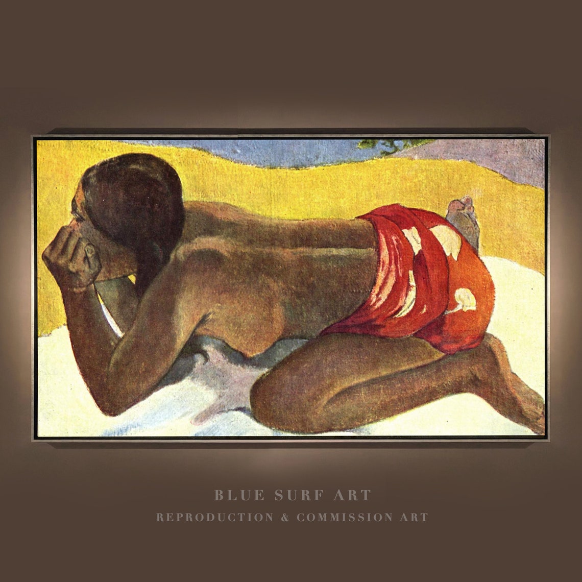 Hand Painted Art Otahi Paul Gauguin Reproduction Oil Painting Gauguin Living Room Wall Art Woman Figure Gauguin Famous Painting
