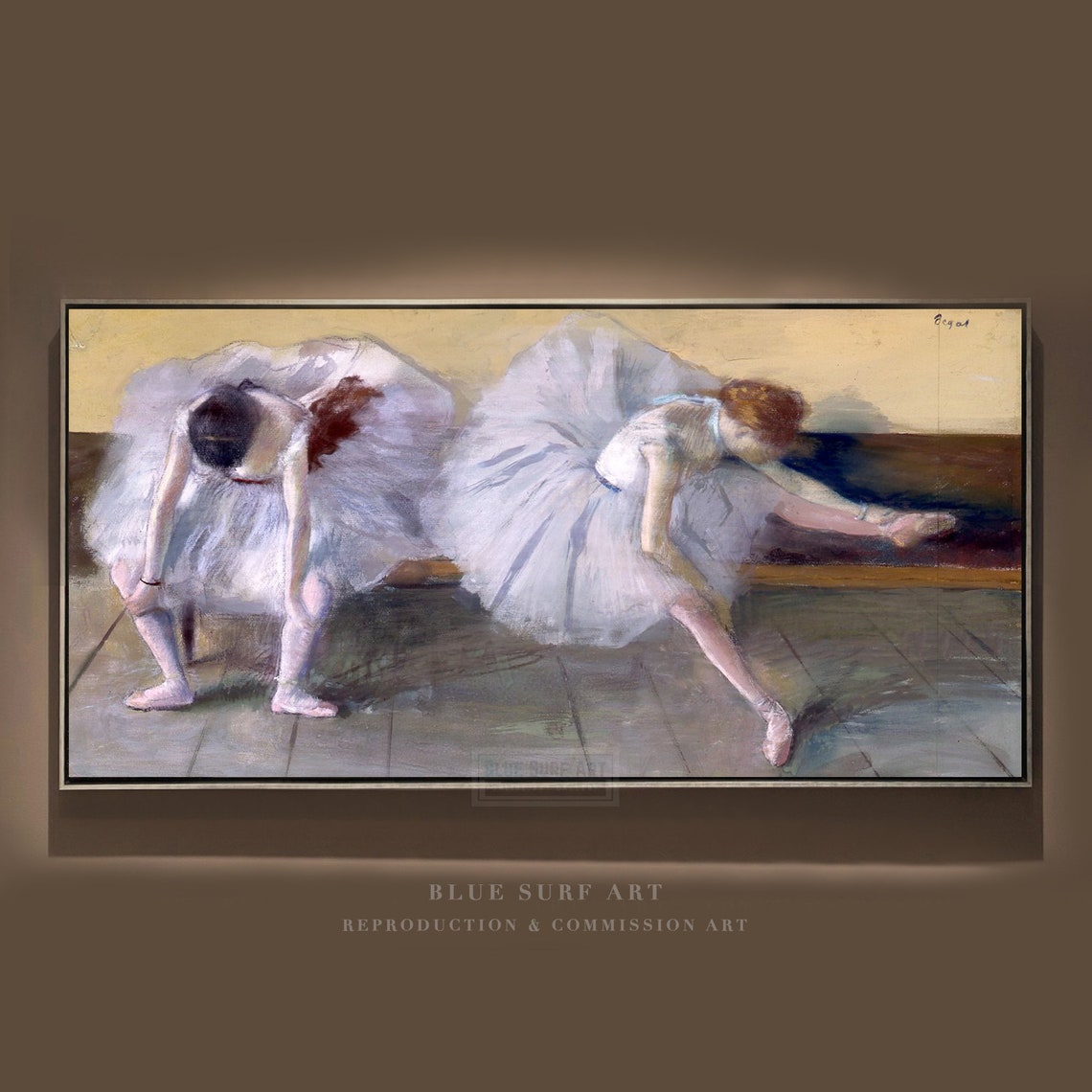 Edgar Degas Deux Danseuses Two Dancers Stretching Pastel Poster
