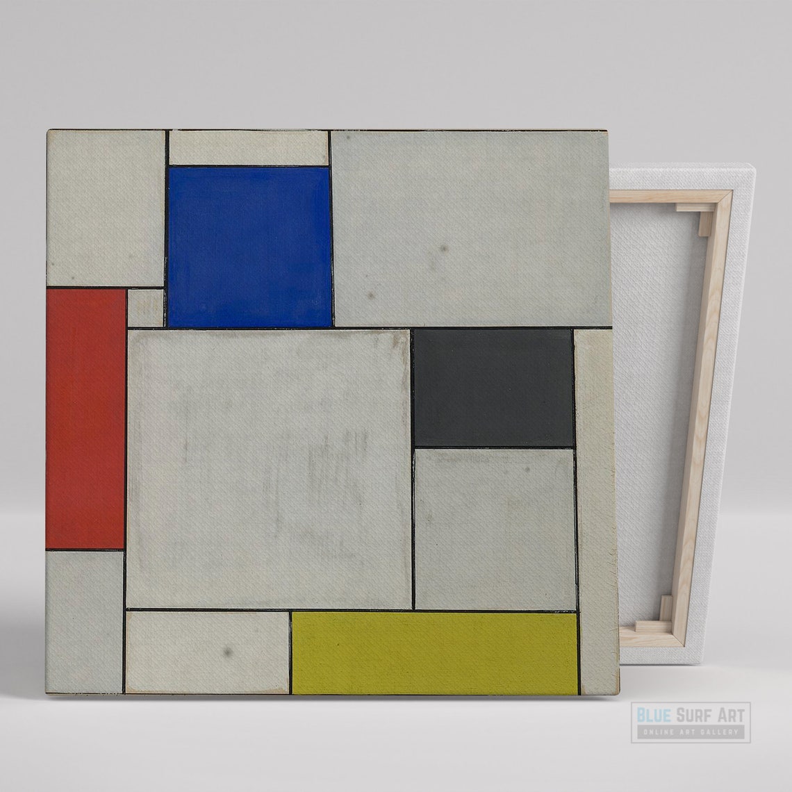 Theo Van Doesburg White Blocks Blue Red Yellow Geometric Poster