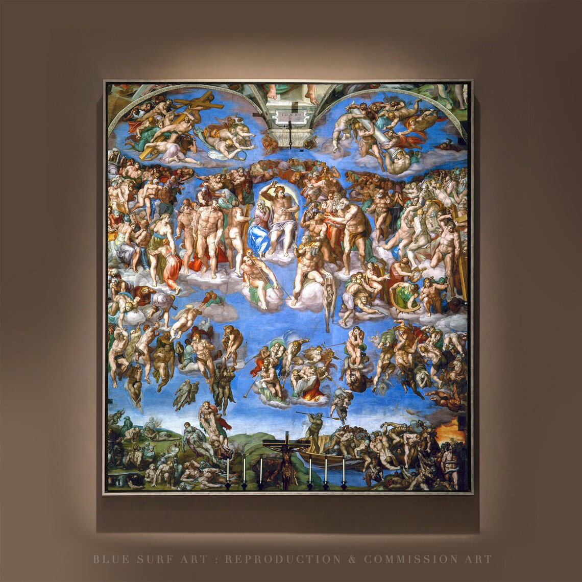 Michelangelo Buonarrotis The Last Judgment 1536 1541 Hand Painted Masterpiece Reproduction Oil Paint On Customisable Sizes