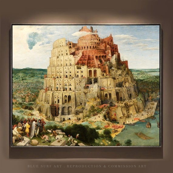 The Tower Of Babel Pieter Bruegel The Elder Reproduction Art Wall Art Hand Painted Housewarming Gift Painting Home Decor Art
