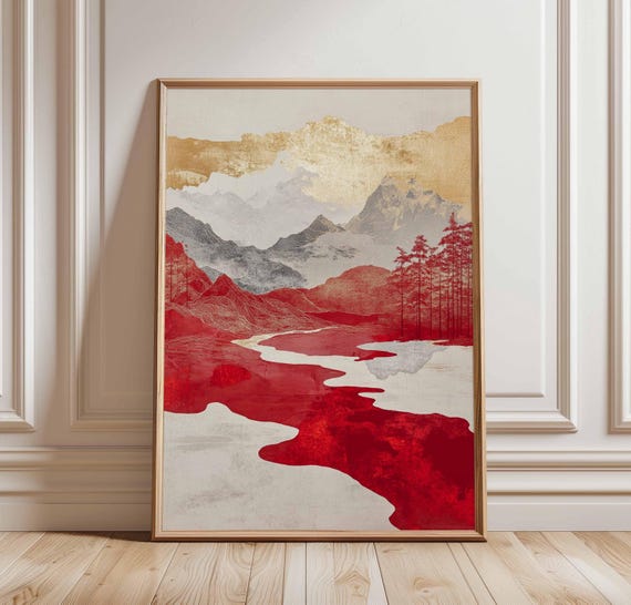 Japanese Wall Art Floral Print Katsushika Hokusai Poster Decor Oriental Nature Botanical