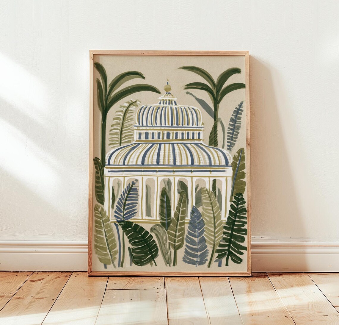 Tropical Conservatory Botanical Travel Poster