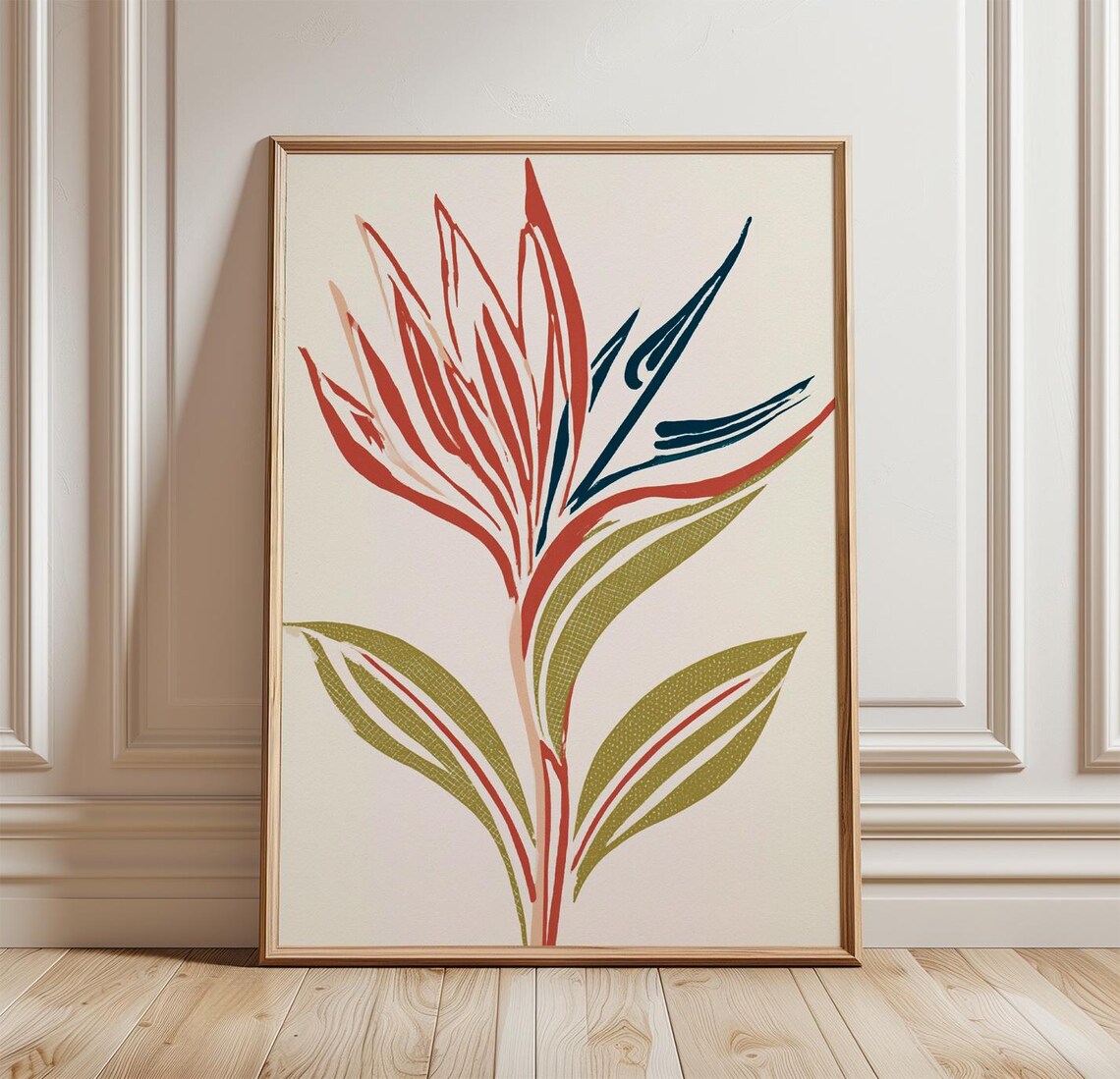 Bird Of Paradise Tropical Botanical Art Print
