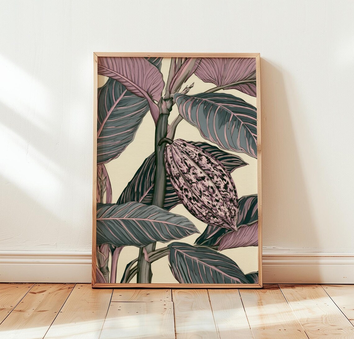 Cacao Botanical Vintage Kitchen Art Print